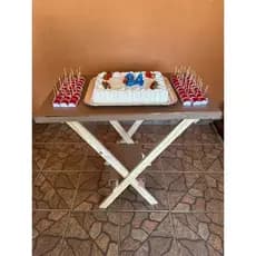Mesa Cavalete Para Festa Em Mdf - Cru