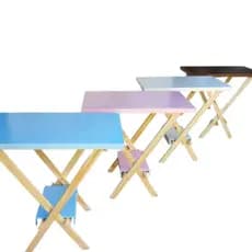 Mesa Cavalete Para Mini Festa de aniversário Pegue e Monte Pinus e Mdf Pintada