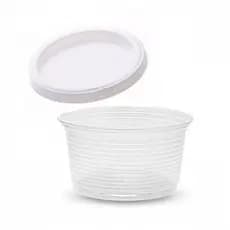 Pote Plástico 100ml C/ Tampa Para Sobremesa Gelatina Pudim Sorvete - 100 unid.