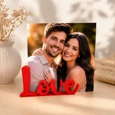 Porta Foto Personalizado Love Decoração Romântica Porta Retrato Presente Casal