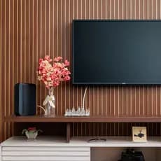 Ripado Autocolante Revestimento para Painel Ripado Parede Decorativos 45x11