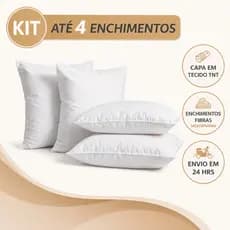 ENVIO FULL - 4 Refis de Almofada 45x45cm Enchimento Macio e Cheio Para Sala e Quarto