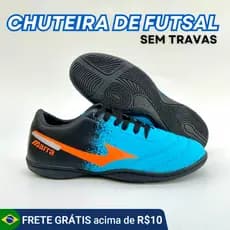 CHUTEIRA de FUTSAL Sem Trava Profissional Reforçada Quadra Salão Tênis Masculino do 34 ao 45
