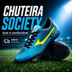 Chuteira Society Masculina Adulto Marra M4 Leve Confortável Futebol para Gramado Sintético Promoção
