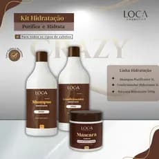 Kit Máscara 500g + 1 Shampoo 1L + 1 Condicionador 1L - Loca CosmeticsPWHT