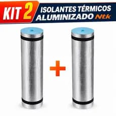 Kit 2 Isolantes Térmicos Aluminizados NTK Dobráveis para Camping, Trekking, Trilha, Pesca e Acampamento