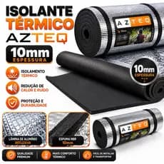 Isolante Térmico Azteq 10mm espessura 1.80m Alumizado Camping Trekking Barraca Reduz Frio e Umidade