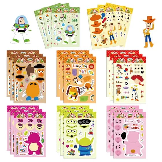 8Sheets Cartoon Disney Toys Story Stickers De Grafite Para Capacete De Bicicleta Decalques De Lápis LanLanStickersWorld