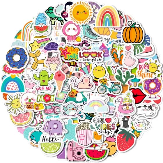 100PCS Autocolantes De Grafite Fofos E Frescos Para Câmera Animal À Prova D'água Capacete De Bicicleta Decalques De Lápis LanLanStickersWorld