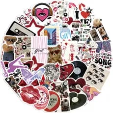 50 Pcs Downtown Y2K Meninas Graffiti Adesivos Para Bicicleta Mão Conta Lápis Caso Decalques LanLanStickersWorld