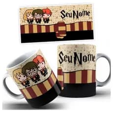 CANECA PORCELANA 325ML HARRY POTTER (colocamos seu nome)
