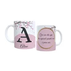CANECA DE PORCELANA 325 ML COLOQUE SEU NOME E MANDE SUA FRASE