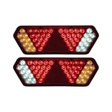 Par Lanterna Traseira Guerra Motion Silver LED 12/24v Lantersul