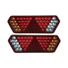 Par Lanterna Traseira Caminhão Guerra Motion Black LED 12/24v Universal Lantersul
