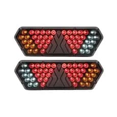 Par Lanterna Traseira Guerra Motion Black Cristal LED 12/24v Lantersul