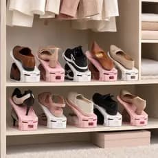 Organizador de Sapatos com Furo Regulagem de Altura Para Tênis Saltos Várias Cores Organização Saltos Tênis