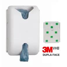 Puxa Saco Dispenser para Sacolas Plásticas com fixação adesiva 3M com Várias cores