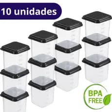 10 Potes Papinha 250 ml Livre BPA com Graduação