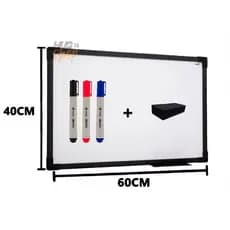 Quadro Lousa Branco UV Soft Colors 60X40 Moldura Preta Stalo