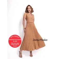 Domi Modas Conjunto Feminino Saia Plissada Camponesa e Colete Tecido Amarante 86600