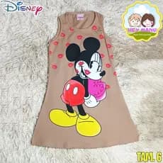 Vestido Infantil Mickey Mouse corações - Tam 6 - feminino, infantil, presente, criança, desenho, roupa infantil, desenho infantil