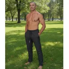 Calça Masculina Tactel Academia Corrida Esportiva  com punho e 2 bolsos Musculação Moto Bodybuilder
