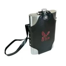 Cantil De Inox Com Capa Em Couro Sintético E Alça 1800ml