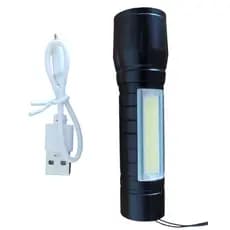 Mini Lanterna Recarregável USB Com Led XPE e COB