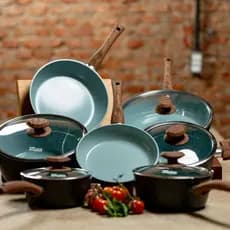 Conjunto Panelas Antiaderente Cerâmica Kitchen Show 12 Peças