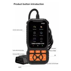 Scanner Automotivo V520 Obd2 Profissional Diagnóstico Carro Completo em Português Tela Digital