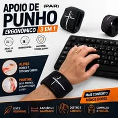 Par Mouse Pad Apoio de Pulso Suporte Descanso Macio Portatil Ergonomico Tendinite Tunel do Carpo Lesoes