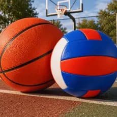 Bola de Vôlei Infantil 63cm e Bola de Basquete Basket Texturizada Esporte Criança Menino Menina