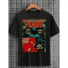 Camiseta Flash Batman HQ Blusa Unissex 100% algodão Camisa Oversized Dc Spider M