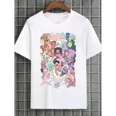 Camiseta Steven Universo Desenho Cartoon Blusa 100% Algodão Unissex Camisa T-shirt Entrega Rápida M