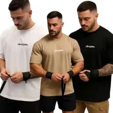 KIT Camisetas Chosen Jesus Oversized Masculina Cristã Premium 100% Algodão Streetwear Academia