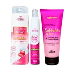 KIT Sabonete Intimo Líquido + Hidratante Corporal + Perfume Intimo de Calcinha Produtos SEX SHOP