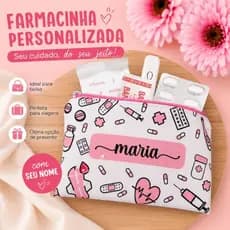 Nécessaire Farmacinha Personalizada com Nome – Ideal para guardar remédios .