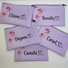 Brinde dia das Mulheres| Nécessaire Personalizada com nome | Nécessaire multiuso.
