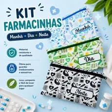 Nécesserie organizadoras de medicamentos /  Kit Manhã - Dia - Noite