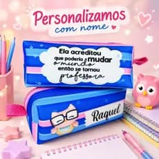 Estojo escolar grande com nome - Dia dos Professores - Formatura ABC.