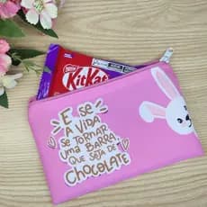 Brindes para páscoa | Nécessaire com nome | Nécessaire personalizada | Brindes criativos.