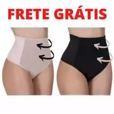 Unidade ou Kit com 2 Calcinhas Cinta Modeladora Compressão Cós Alto Redutora de Medidas Pós Parto - Qualidade Premium -