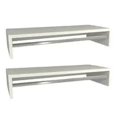 Kit 2 Cabideiros de parede suspenso 70x25x13,5 Branco