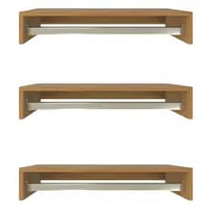 Kit Cabideiro de Parede 80cm Amadeirado - Arara para Roupas - Multiuso