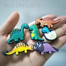 Shoe Decoration for Pins Dinossauro Fofo Com Botão Encanto
