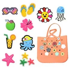 5 Pçs Grande EVA Buraco Saco Para Bog Bonito Dos Desenhos Animados Arco-Íris Nuvem DIY Acessórios Fivela Decorativa