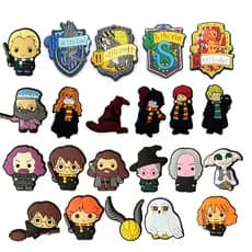 Pins PVC Novo Harry Potter Cartoon Magic Academy Bonito Chinelo Sapatos Botão Charme
