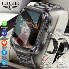 LIGE Z85 MAX Relógio Inteligente Original Bluetooth Chamada Rastreador De Fitness Smartwatch Esportes Ao Ar Livre IP68 À