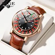 LIGE Business Quartz Relógio Masculino Moda Inoxidável Casual Data Automática Relógios Luminosos À Prova D'água
