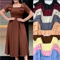 VESTIDO MANGA LAÇO MODA EVANGÉLICA 188